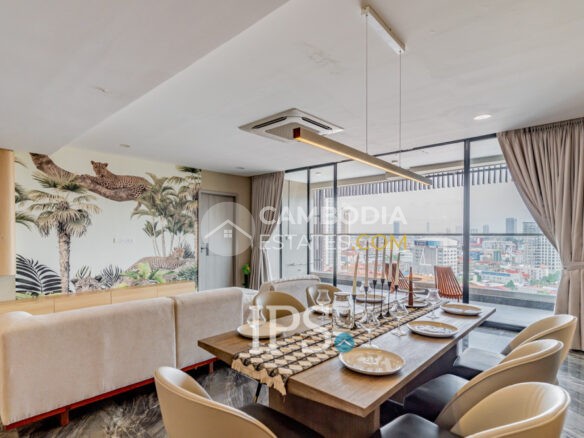 Luxury 5-Bedroom Serviced Penthouse for Rent in Phnom Penh – Toul Kork