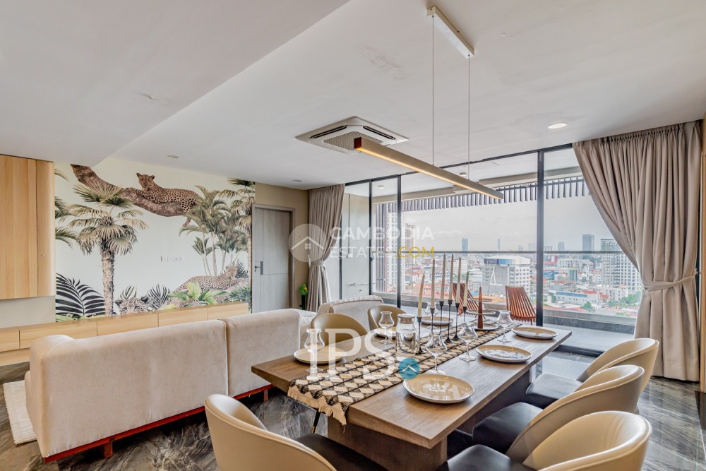 Luxury 5-Bedroom Serviced Penthouse for Rent in Phnom Penh – Toul Kork