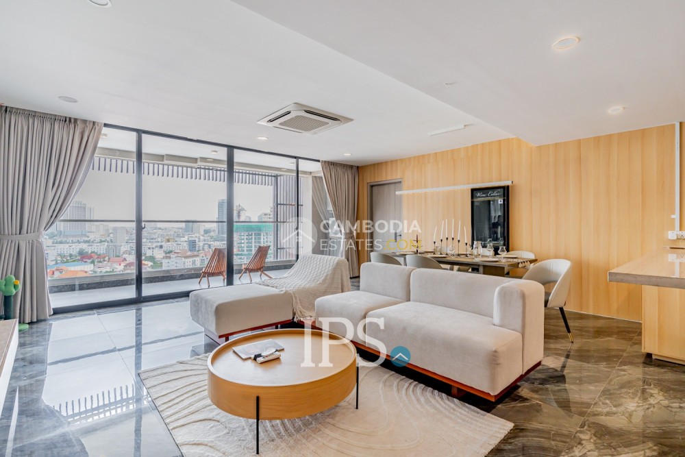 Luxury 5-Bedroom Serviced Penthouse for Rent in Phnom Penh – Toul Kork