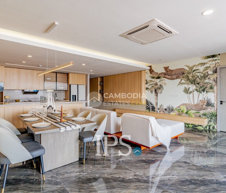Luxury 5-Bedroom Serviced Penthouse for Rent in Phnom Penh – Toul Kork