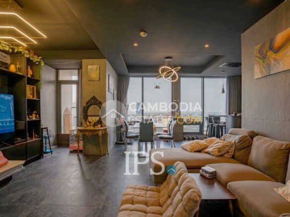 Luxury Penthouse 2 Bedroom Condo For Sale – Tonle Bassac, Phnom Penh