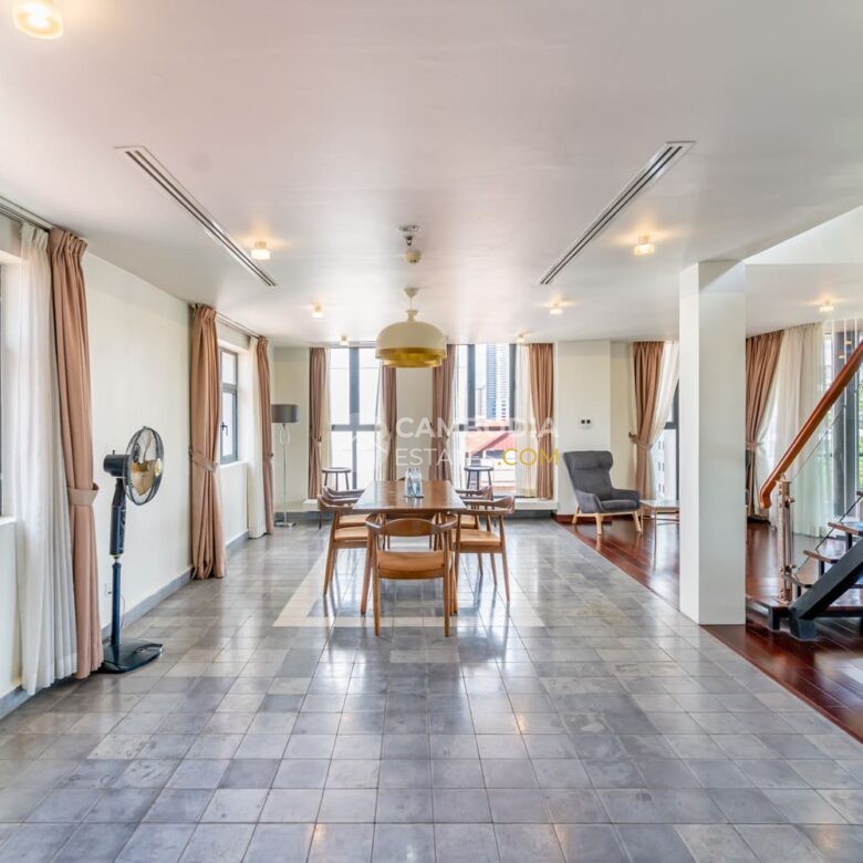 Luxury Duplex 3 Bedroom Penthouse for Rent in Wat Phnom, Phnom Penh | $3,200/Month