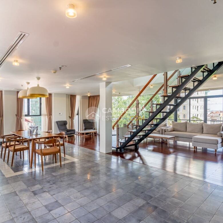 Luxury Duplex 3 Bedroom Penthouse for Rent in Wat Phnom, Phnom Penh | $3,200/Month