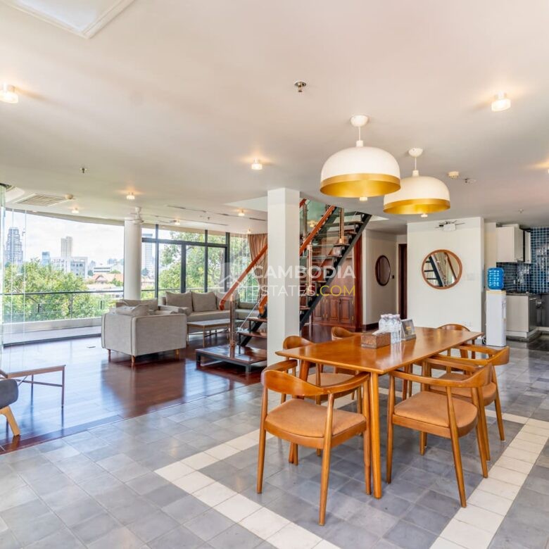 Luxury Duplex 3 Bedroom Penthouse for Rent in Wat Phnom, Phnom Penh | $3,200/Month