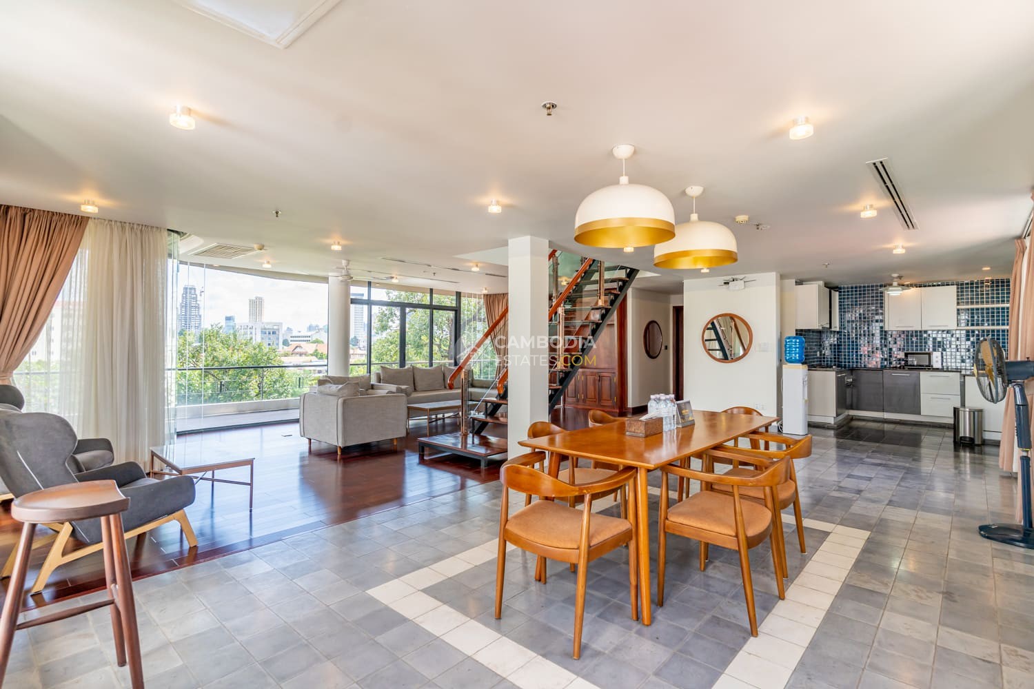 Luxury Duplex 3 Bedroom Penthouse for Rent in Wat Phnom, Phnom Penh | $3,200/Month