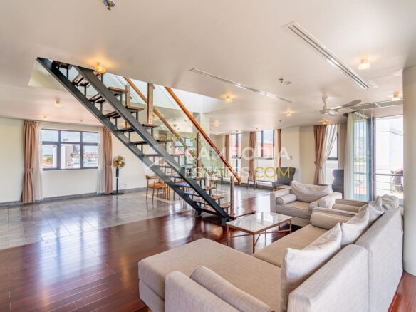 Luxury Duplex 3 Bedroom Penthouse for Rent in Wat Phnom, Phnom Penh | $3,200/Month