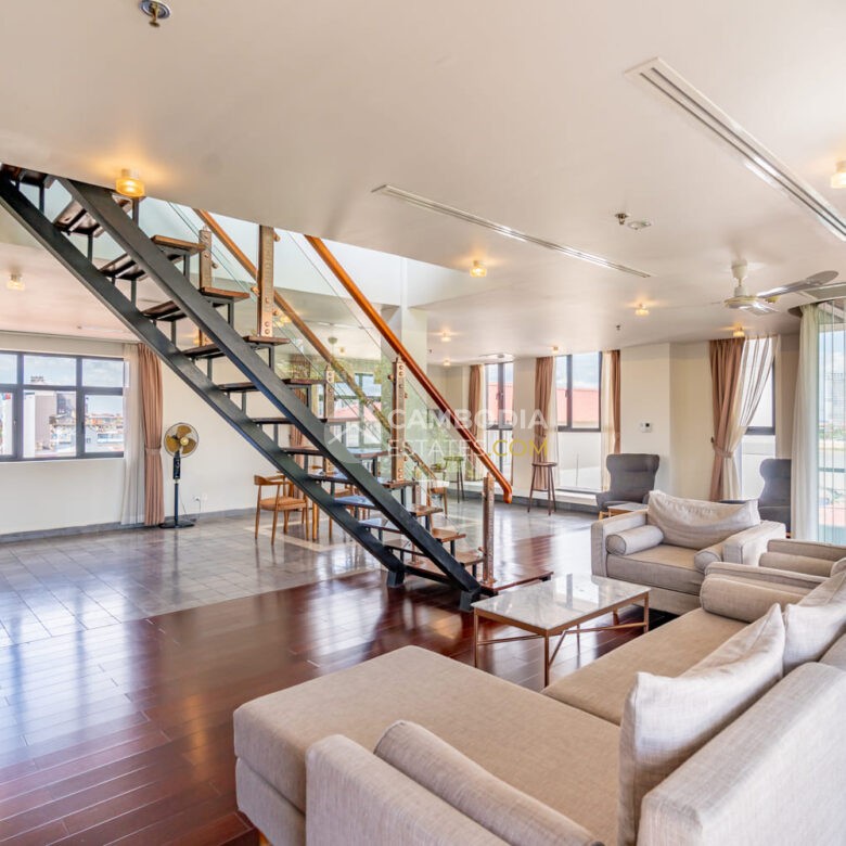 Luxury Duplex 3 Bedroom Penthouse for Rent in Wat Phnom, Phnom Penh | $3,200/Month